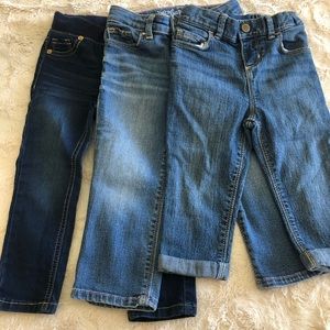 3 pair Jean bundle girls 2T. EUC.